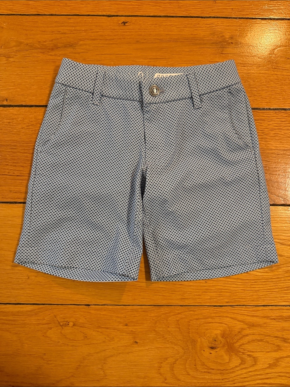 johnnie-O Light Blue Micro-Pattern Kids Shorts